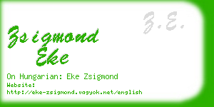 zsigmond eke business card